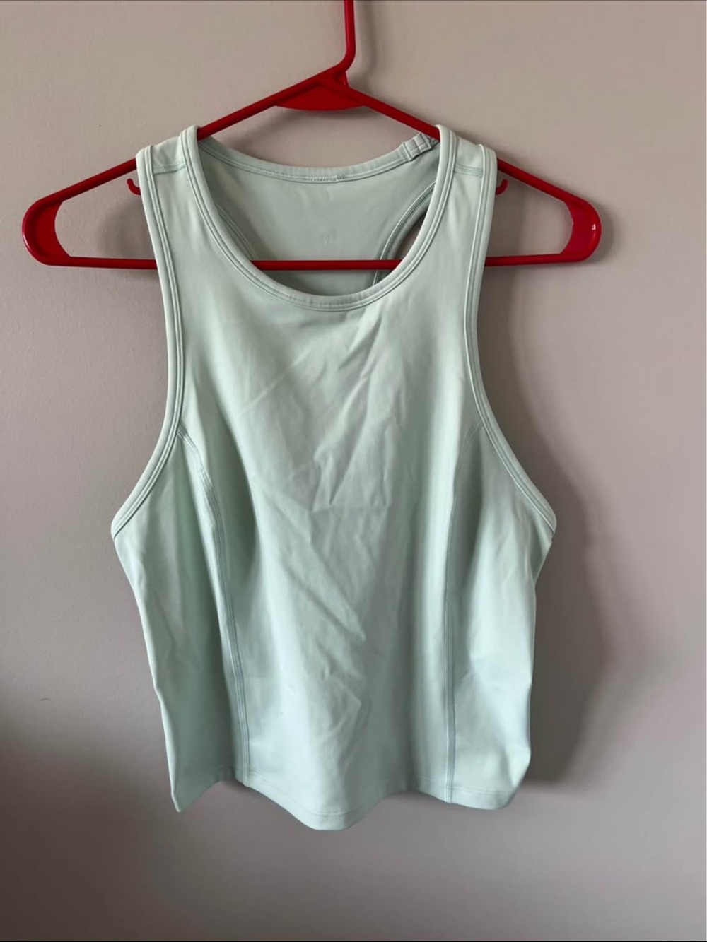 Lululemon Nulux Racerback Cropped Run Tank Top size 8 in Delicate Mint